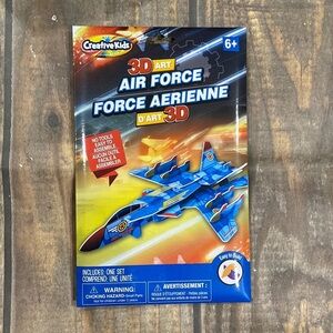 3D Art Creative Kids Air Force Jet Craft